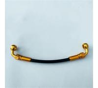 Conducto de Freno Manguera De Freno Trenzada Acero Inoxidable AN3 para Motocicleta, 90°-90°, M10, para Embrague, con Accesorios Tipo Banjo Giratorios 360°(40cm)