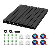 Conducto de gestión de Cables Debajo del Escritorio, Canaletas para Cables Adhesivas Magnetic, Organizador de Cables para Ocultar Ordenador, Mesa de Juegos, Red, TV, Cable de Alimentación (8PCS)