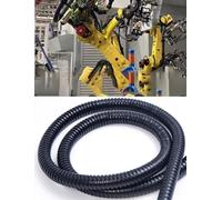 Conducto de metal flexible recubierto de PVC de espesor negro, manguera de serpiente de protección de alambre de tubo corrugado eléctrico, for ferrocarriles, locomotoras(ID 2CM- OD 2.3CM L 10M)