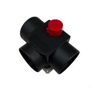 Conducto de rama en T de plástico de 75 mm con válvula de aleta para Eberspacher y para instalaciones de calefacción auxiliar de vehículos Webasto