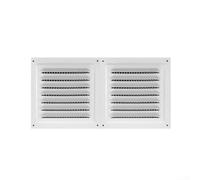 Conducto de ventilación exterior de 12 x 6 en acero inoxidable 430 con rejillas deflectoras de clima y malla integrada para insectos y desechos (2)