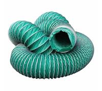 Conducto de ventilación flexible con abrazaderas, 80 mm de diámetro, 4 m de longitud, ideal para extracción de polvo de taller y garaje