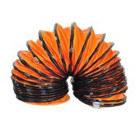 Conducto flexible de PVC naranja for ventilación - Longitud ajustable con alambre de acero y anillos en forma de D(L3.0mx400mm)