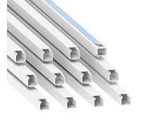 Conducto para Cables Habengut (Autoadhesivo) 15x15 mm de PVC, Color: Blanco, Longitud 12 m (12 x 1 m de Longitud)