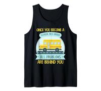 Conductor de autobús Escolar Humor Todos los Problemas detrás de ti Estilo de Cita Camiseta sin Mangas