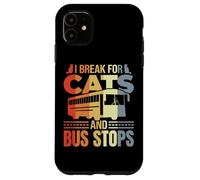 Conductor de Autobús Gato Broma Transporte Escolar Carcasa para iPhone 11