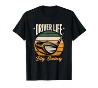 Conductor de Golf Retro Driver Life Big Swing Camiseta gráfica económica