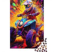 Conductor de Quad Off Road Puzzle de 1000 Piezas Papel para Adultos Arte Dinámico Colorido Relajación Decoración Hogar Regalo 38x26cm/1000pcs