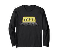Conductor de taxi y taxi sarcasmo conducción divertido taxista Manga Larga
