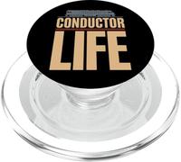 Conductor ferroviario Conductor de Carga Ferrocarril Patio Tren Tripulación PopSockets PopGrip para MagSafe