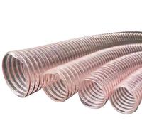 Conductos de escape de aire flexibles, Manguera de vacío plateada cobre del alambre acero poliuretano la PU for tamaños múltiples recolección polvo(120mm)