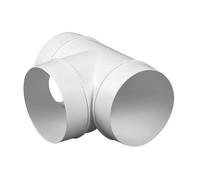 Conductos de tubería redondos (diseño en «T», con extractor de 125 mm y conexión de 3 canales, KO125-26)