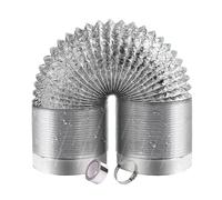 Conductos flexibles de aluminio, Conducto de ventilación flexible aluminio 2 capas, manguera larga a prueba luz(4m,110mm)