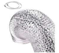 Conductos flexibles de aluminio, Manguera de aluminio 80-200 mm diámetro con 2 abrazaderas acero inoxidable(1.5m,80mm)