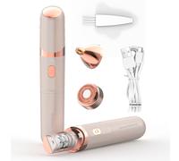 Conduroma Depiladora para Mujeres con Luz LED, Depiladora Inalámbrica , Recortadora Eléctrica para Facial y Cejas, Afeitadora Recargable para Facial