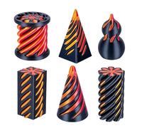 Cone Fidget Toy - Juguetes de de estrés, 6 piezas 3D Printed Desk Decor | for Kids Teens Adults Students Home Office Travelers Classroom Car Ride Studying Working Meditation Travels
