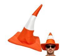 Cone Hat | Soft Felt Novelty Cap | Halloween Construction Traffic Cone Hat