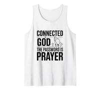 Conectado con Dios La Contraseña es Oración Camiseta sin Mangas