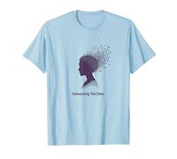 Conectando los Puntos: Silueta de Perfil artístico Camiseta, Hombre, Azul Bebé, M