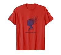 Conectando los Puntos: Silueta de Perfil artístico Camiseta, Hombre, Rojo, XL