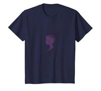 Conectando los Puntos: Silueta de Perfil artístico Camiseta, Niños, Azul Marino, 2 años
