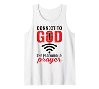 Conéctate con Dios La Contraseña es Oración - Christian Faith WiFi Camiseta sin Mangas