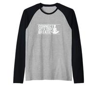 Conéctate con tu respiración Camiseta Manga Raglan