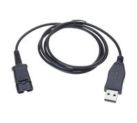 Conecte y juegue Cable de interfaz USB para cabezales de desconexión rápida que se conectan al PC portátil Softphone de 47,24 pulgadas/120 cm cable rápido
