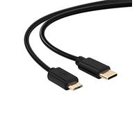 conecto 1.50m cable de conexión USB C a Micro USB 2.0, contactos de enchufe chapados en oro, cable de datos y cable de carga, negro