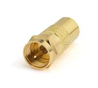conecto Adaptador de Antena Conector F a Enchufe IEC, Adaptador para conectar Conexiones IEC a Conexiones satelitales, Chapado en Oro