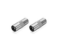 conecto Adaptador de Antena Enchufe F a Conector coaxial IEC, Adaptador para conectar Conexiones IEC a Conexiones satelitales, Juego de 2