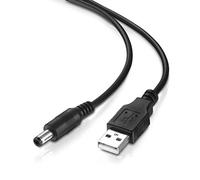 conecto, adaptador de conector cilíndrico, conector cilíndrico de 2,5 mm a conector USB tipo A, 60 cm, negro