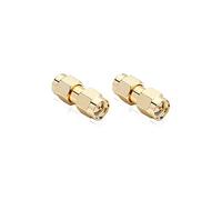 conecto Adaptador SMA, Acoplamiento SMA, Conector SMA con Pin a Conector SMA con Pin, Adaptador para Cambiar la conexión de Conector SMA a Conector SMA, Chapado en Oro, Juego de 2