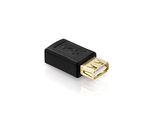 conecto Adaptador USB 2.0, Conector Micro USB a Conector USB-A, Negro/Dorado