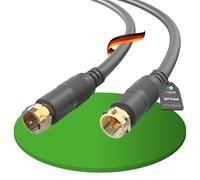 Conecto antena cable SAT cable coaxial cable satélite TV 3,00m doble blindado F-conector, para HDTV, receptor, satélite, internet, DAB, radio, negro