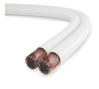 conecto cable altavoz, cable altavoz CCA, 2x1,50mm² color: blanco 20 metros