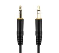 conecto cable audio, jack de 3,5 mm a jack de 3,5 mm, negro, 0,60 m