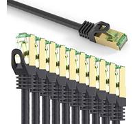 conecto CC50453 Cable de red Ethernet RJ45 (S / FTP, PIMF, CCA AWG26 / 7), con cable bruto Cat7, 10,0m (10+1 gratis), negro