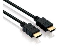 conecto co17128 Cable HDMI de Alta Velocidad con Ethernet (Conector Dorado, Full HD 1080p, 3D, UHD, 4 K) 1,0 m Negro
