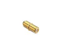conecto Conector F, Acoplamiento F, Conector F a Conector F, Adaptador para Extender Cables de Antena/Cables coaxiales, Chapado en Oro