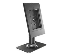 conecto Soporte de mostrador para Tableta, con Carcasa de Acero para Tab A 10.1 (2019)/ Tab A7/ S6 Lite 10.4/10.5"/11 y iPad 5/6/7/8/9/ iPad Air 9.7"/ 10.5"/10.9 "/iPad Air 9,7"/10,5"/11, Negro