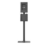 Conecto Soporte de Suelo para Tablet, con Carcasa de para Tab A 10.1 (2019)/ Tab A7/ S6 Lite 10.4/10.5"/11 y iPad 5/6/7/8/9/ iPad Air 9.7"/ 10.5"/10.9 "/iPad Air 9,7"/10,5"/11, Negro