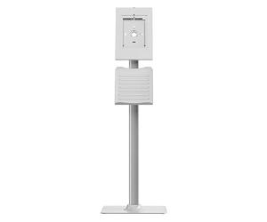 conecto Soporte de Suelo para Tablet, con Carcasa de para Tab A 10.1 (2019)/ Tab A7/ S6 Lite 10.4/10.5"/11 y iPad 5/6/7/8/9/ iPad Air 9.7"/ 10.5"/10.9 "/iPad Air 9,7"/10,5"/11, Blanco