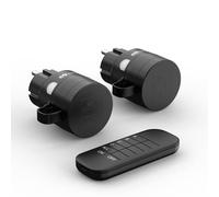 conecto toma de corriente con mando a distancia para exterior, 2300 W, 230V, 1 x toma de corriente con mando a distancia por radio, juego para exterior, IP44, ahorro de energía, 30m de alcance, negro