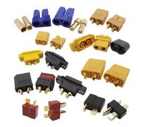 Conector 20 Piezas XT XT30 XT60 XT60E1 XT60H XT60E XT60EW XT60W XT90 T-Plug EC5 Banana Macho Hembra enchufes de batería Tipo Bala(10Pair XT60)