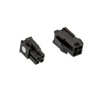 Conector 4-Pin ATX12V CableMod CM-CON-4ATX-R Negro Silicona Pack 2 piezas