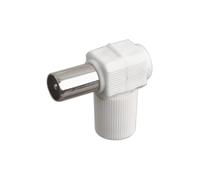 Conector acodado Macho de 9,5 mm para televisión, Ideal para Conexiones en Espacios reducidos y optimización de señales de Audio y Video.