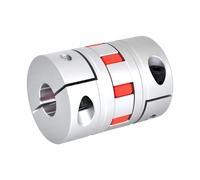 Conector Acoplador Flexible XB Acoplamiento de Aluminio Ciruela Eje Flexible Acoplamiento Flor de Ciruelo D25 L30, Diámetro Interior 3-4mm Acoplamiento