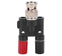 Conector Adaptador BNC Macho a Poste de Unión Paralelo de 4mm, Material ABS y Latón - Alta Conductividad, Diseño Seguro y Compatible con Equipos de Prueba Eléctrica
