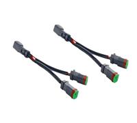 Conector adaptador de enchufe con pines DT, enchufe flexible eléctrico automotriz Compatible con luces antiniebla, lámparas de barra de luces LED(Pack of 2)